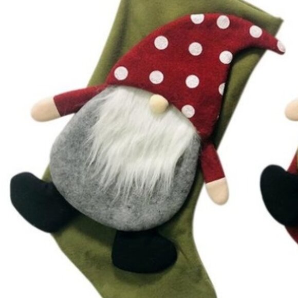 2 Large Gnome Stockings, Holiday Christmas Stockings, Christmas Decor - Picture 12 of 13